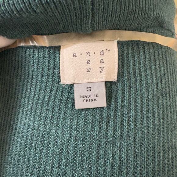 a new day Women's Green Open Front Lightweight Casual Cardigan Small - Picture 4 of 5